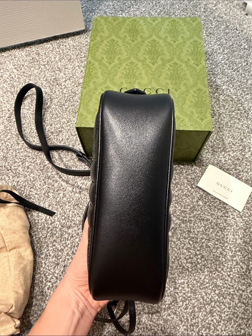 Gucci Marmont Mini Matelassé Leather Crossbody with Silver Hardware - Picture 6 of 13